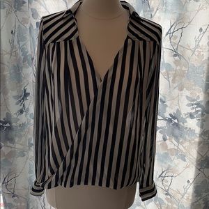 Sheer striped blouse